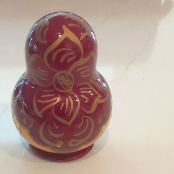 Vintage Handmade Russian Matryoshka Wooden Nesting Dolls Folk Art - Picture 7 of 9